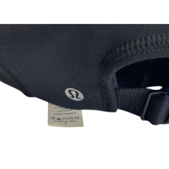 Lululemon Black Adjustable‎ Baseball Cap 100% Polyester Breathable Lightweight - Picture 2 of 3